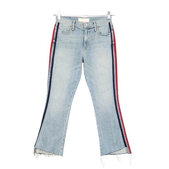 Mother Superior Womens Insider Crop Step Fray Jeans Size 25 Thanks Again Racer - Picture 2 of 16